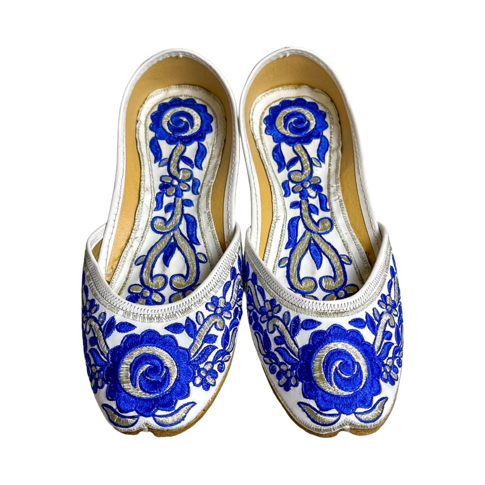 Punjabi Jutti Khussa Embroidered Shoes Size 7 - Picture 5 of 10